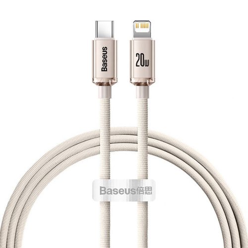 Kábel USB-C do iP Baseus Crystal Shine, 20W, 1.2m (ró¿owy)