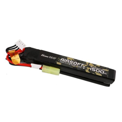 Gens ace 25C 1500mAh 3S1P 11.1V Nunchuck 2X Airsoft Gun Lipo akkumulátor mini Tamiya dugóval