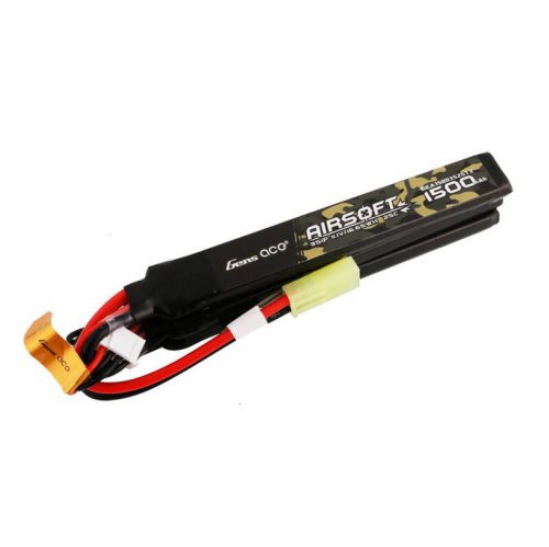 Gens ace 25C 1500mAh 3S1P 11.1V Nunchuck 3X Airsoft Gun Lipo akkumulátor mini Tamiya dugóval