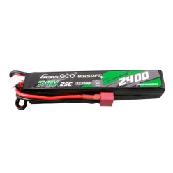   Gens ace 25C 2400mAh 2S2P 7.4V nyerges Airsoft Gun Lipo akkumulátor Mini Deans(T) dugóval