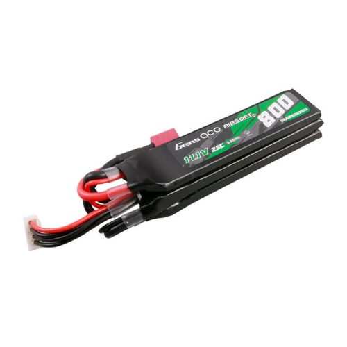 Gens ace 25C 800mAh 3S1P 11.1V NUNCHUCK 3X Airsoft Gun Lipo akkumulátor Deans(T) dugóval