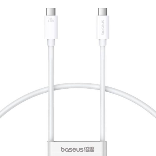 gyors töltőkábel Baseus Superior 2 USB-C - USB-C 240W, 1,8m (fehér)