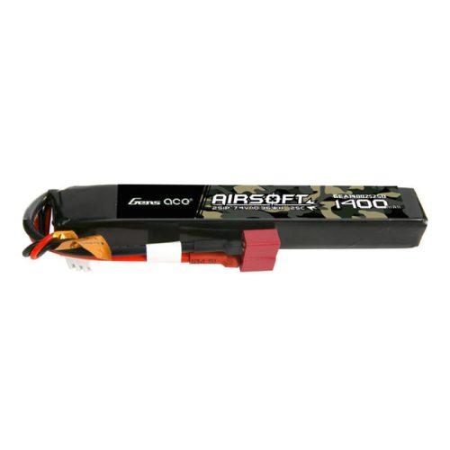 Gens ace 25C 1400mAh 2S1P 7.4V Airsoft Gun Lipo akkumulátor T dugóval