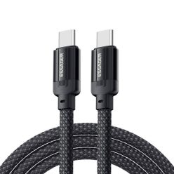   USB-C-USB-C kábel, Essager, EXCTT1-YS01-P, 100W, 1m (fekete)