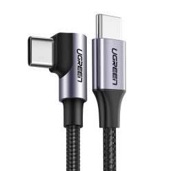   Ugreen US255 USB-C-USB-C kábel, 3m, 60W, szögletes (fekete)