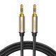 AUX kábel mini jack 3.5mm Ugreen AV125, aranyozott, 3m (szürke)