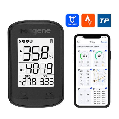 Kerékpáros számítógépMagene C206pro fekete, GPS, alkalmazás