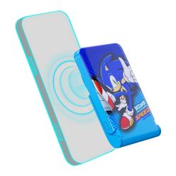   Mágneses powerbank OTL 5000 mAh, USB-C 15W, Sonic The Hedgehoh állvánnyal (kék)