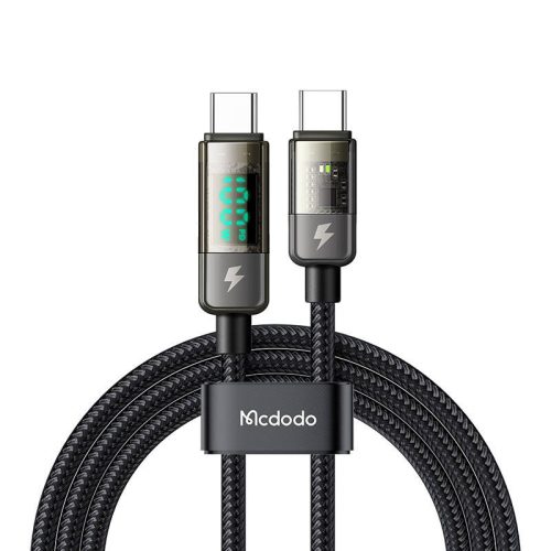 Mcdodo CA-3610 USB-C-USB-C kábel, automatikus kikapcsolás, PD 100W, 1.2m (fekete)