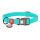 Luminous waterproof dog collar with QR code Waudog size S turquoise