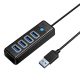 Orico Hub USB 4x USB 3.0, 5 Gbps, 0,15m (fekete)