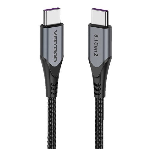 USB-C to USB-C 100W Vention TAHHD 5A 0.5m USB 3.1 Gen2 4K cable (gray)