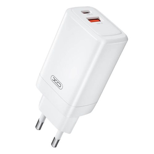 Fali töltő XO CE17, 65 W, 1x USB-C, 1x USB-A