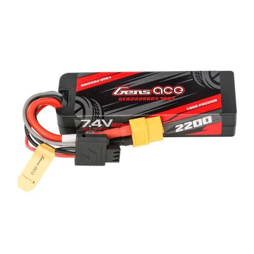 Lipo Gens ace G-Tech 2200mAh 7.4V 2S1P 60C GRP-76 keménytokos akkumulátor XT60 dugóval