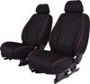 Ford Mondeo Iii "Perfect" 100% Méretpontos Üléshuzat szövet -Piros/Fekete- Komplett Garnitúra