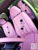 Csajos Üléshuzat - Urban Girl: Rózsaszín Üléshuzat Szett Virágokkal
