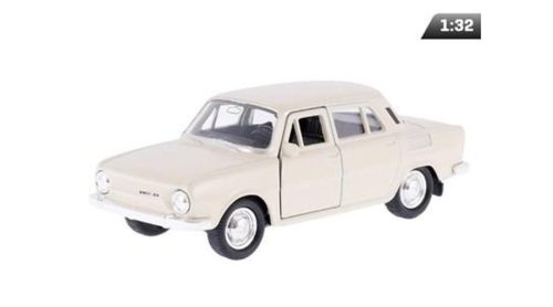 Makett autó, 1:34, SKODA 100, krémszínű