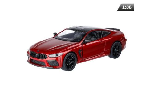 Makett autó, 1:38, BMW M8 Competition Coupe, piros