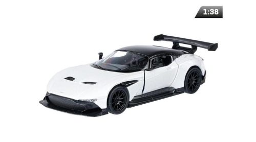 Makett autó, 1:38, Aston Martin Vulcan, fehér