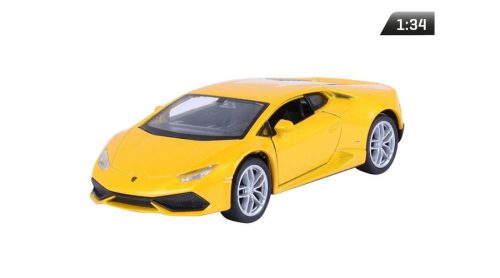 Makett autó, 1:34 Lamborghini Huracan Coupe, sárga