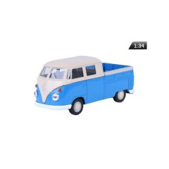 Makett autó, 1:34, VW T1 Duplakabin Pick Up, kék krém