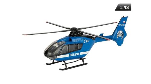 Makett helikopter, 1:43, EC-135, rendőrség, kék