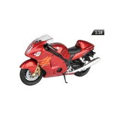   Makett motorkerékpár, 1:18, Suzuki Hayabusa, piros (M83861)