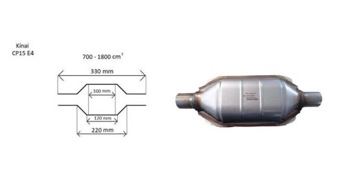 Univerzális ovál kerámiabetétes katalizátor, Ø45mm, 700-1600 cm³, EURO4