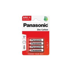   Panasonic RedZinc R03RZ/4BP AAA/mikro cink-mangán tartós elem (4 db/csomag)