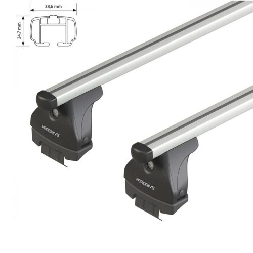 Skoda Superb 4-ajtós 2015 - most - Nordrive tetőcsomagtartó (alu)