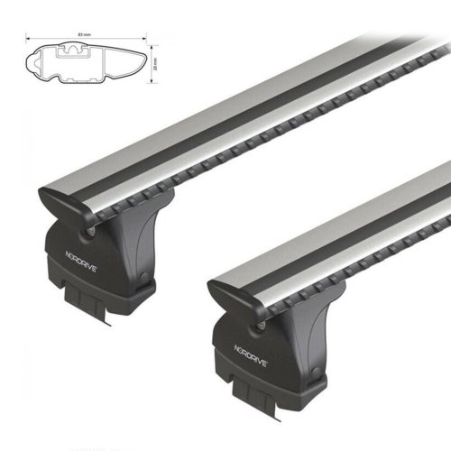 Audi A3 Sportback 5-ajtós (no napfénytetõ) 2012 - 2020 - Nordrive tetőcsomagtartó (alu)