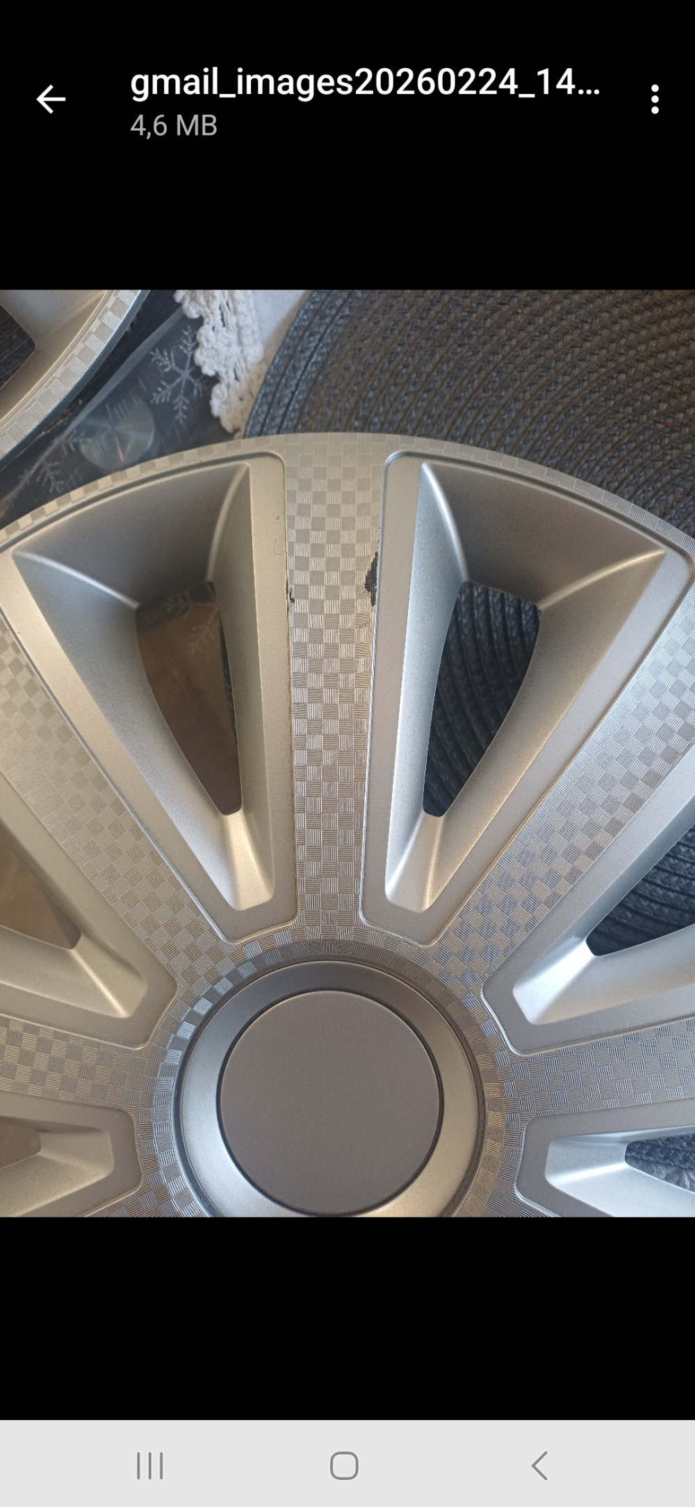 13" Aviator Carbon Silver Dísztárcsa 1 db

