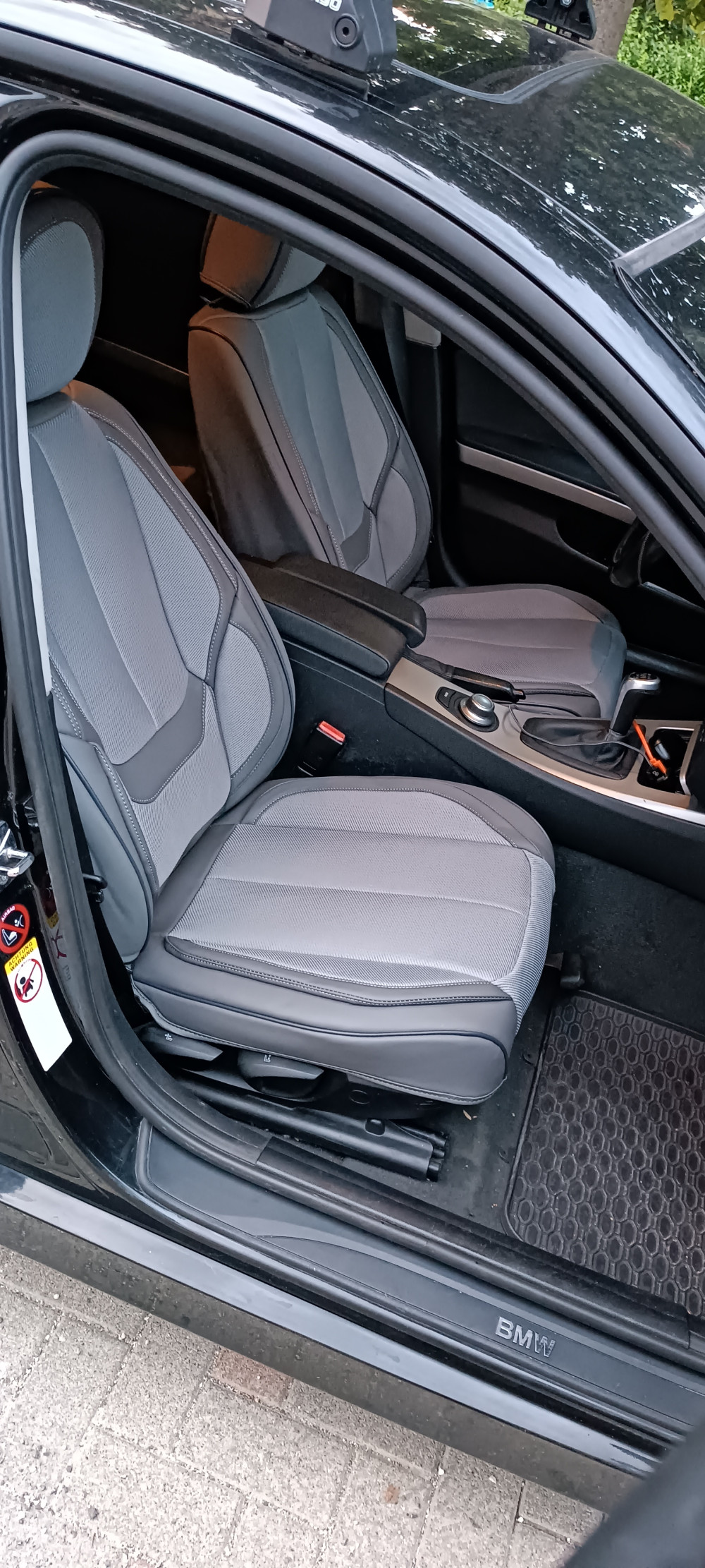  Bmw 3 Sorozat (E90) Sorozat Luna  Méretezett Üléshuzat Bőr/Szövet -Szürke/Szürkee- Komplett Garnitúra
